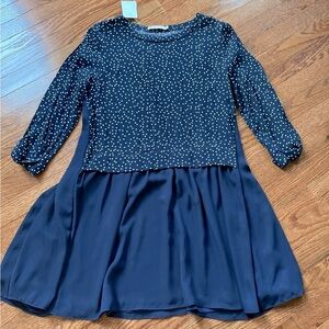 NWT FRNCH Paris polka dots dress